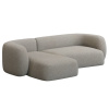 Šedá čalouněná rohová pohovka Kave Home Martina 287 cm, levá