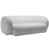 Světle šedá čalouněná trojmístná pohovka MICADONI Kate 213 cm