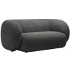 Tmavě šedá čalouněná dvoumístná pohovka MICADONI Kate 183 cm