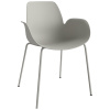 Šedá plastová jídelní židle Seed