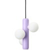 Fialové kovové závěsné světlo Kaktee