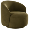 Zelené sametové otočné křeslo Micadoni Letizia