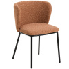 Terakotová čalouněná jídelní židle Kave Home Ciselia