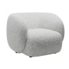 Světle šedé čalouněné křeslo MICADONI Kate