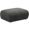 Tmavě šedá čalouněná podnožka MICADONI Kate 99 x 60 cm