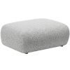 Světle šedá čalouněná podnožka MICADONI Kate 99 x 60 cm