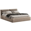 Hnědá dvoulůžková čalouněná postel Novara 180 x 200 cm