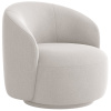 Světle béžové čalouněné otočné křeslo Micadoni Letizia