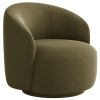 Zelené čalouněné otočné křeslo Micadoni Letizia