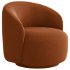 Terakotově oranžové čalouněné otočné křeslo Micadoni Letizia