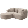 Béžová manšestrová rohová pohovka Cosmopolitan Design Campi 180 cm, levá