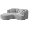 Světle šedá manšestrová rohová pohovka Cosmopolitan Design Campi 180 cm, levá