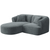 Šedá manšestrová rohová pohovka Cosmopolitan Design Campi 180 cm, levá