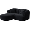 Černá manšestrová rohová pohovka Cosmopolitan Design Campi 180 cm, levá