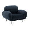Tmavě modré bouclé křeslo Micadoni Poppy