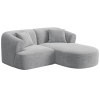 Světle šedá manšestrová rohová pohovka Cosmopolitan Design Campi 180 cm, pravá