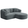 Šedá manšestrová rohová pohovka Cosmopolitan Design Campi 180 cm, pravá