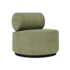Zelené čalouněné otočné křeslo Sinclair