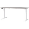 Krémově bílý výškově nastavitelný pracovní stůl Germania Mailand 160 x 80 cm s bílou podnoží