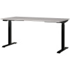 Krémově bílý výškově nastavitelný pracovní stůl Germania Mailand 160 x 80 cm s černou podnoží