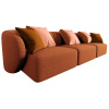 Terakotově oranžová čalouněná trojmístná pohovka Chiara 266 cm