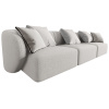 Světle šedá čalouněná trojmístná pohovka Chiara 266 cm