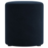 Tmavě modrý sametový taburet Micadoni Dia 40 cm