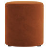 Terakotově oranžový sametový taburet Micadoni Dia 40 cm