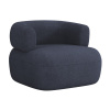 Tmavě modré bouclé křeslo Windsor & Co Aldrin