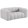 Světle šedá bouclé dvoumístná pohovka Micadoni Lupine 170 cm