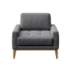 Tmavě šedé látkové křeslo MESONICA Musso Tufted