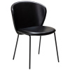 Černá koženková jídelní židle DAN-FORM Stay