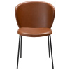 Hnědá koženková jídelní židle DAN-FORM Stay