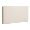 Béžové čalouněné čelo k posteli Kave Home Blok 160 cm
