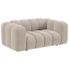 Béžová sametová dvoumístná pohovka Micadoni Lupine 170 cm