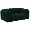 Tmavě zelená sametová dvoumístná pohovka Micadoni Lupine 170 cm