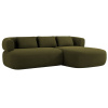 Zelená sametová rohová pohovka Windsor & Co Aldrin 225 cm, pravá