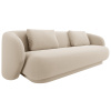 Béžová sametová trojmístná pohovka Cosmopolitan Design Camden 204 cm