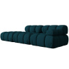 Modrá čalouněná čtyřmístná pohovka MICADONI Bellis 282 cm, levá