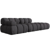 Šedá čalouněná čtyřmístná pohovka MICADONI Bellis 282 cm, pravá