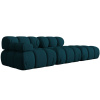 Modrá čalouněná čtyřmístná pohovka MICADONI Bellis 282 cm, pravá