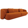 Terakotově oranžová sametová čtyřmístná pohovka Cosmopolitan Design Camden 304 cm