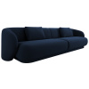 Tmavě modrá sametová čtyřmístná pohovka Cosmopolitan Design Camden 304 cm