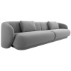 Světle šedá sametová čtyřmístná pohovka Cosmopolitan Design Camden 304 cm