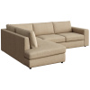 Béžová čalouněná rohová pohovka Baga 297 cm, levá