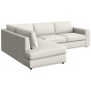Krémově bílá čalouněná rohová pohovka Baga 297 cm, levá