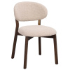 Béžová čalouněná jídelní židle ROWICO PATTERSON s hnědou podnoží