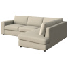 Béžová čalouněná rohová pohovka Baga 297 cm, pravá