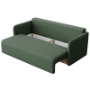 Zelená čalouněná trojmístná rozkládací pohovka Chaum 220 cm