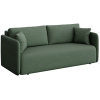 Zelená čalouněná trojmístná rozkládací pohovka Chaum 220 cm